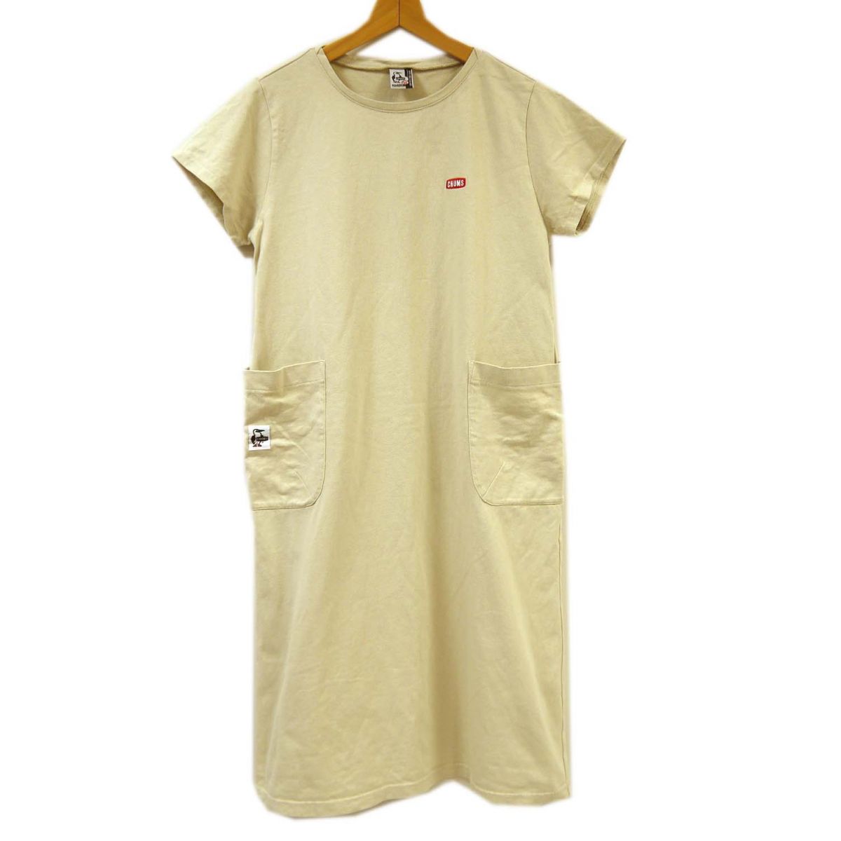 Rakuten - ◆CHUMS チャムス 半袖 Tシャツ ワンピース ミニボックスロゴ刺繍 春夏物 レディース