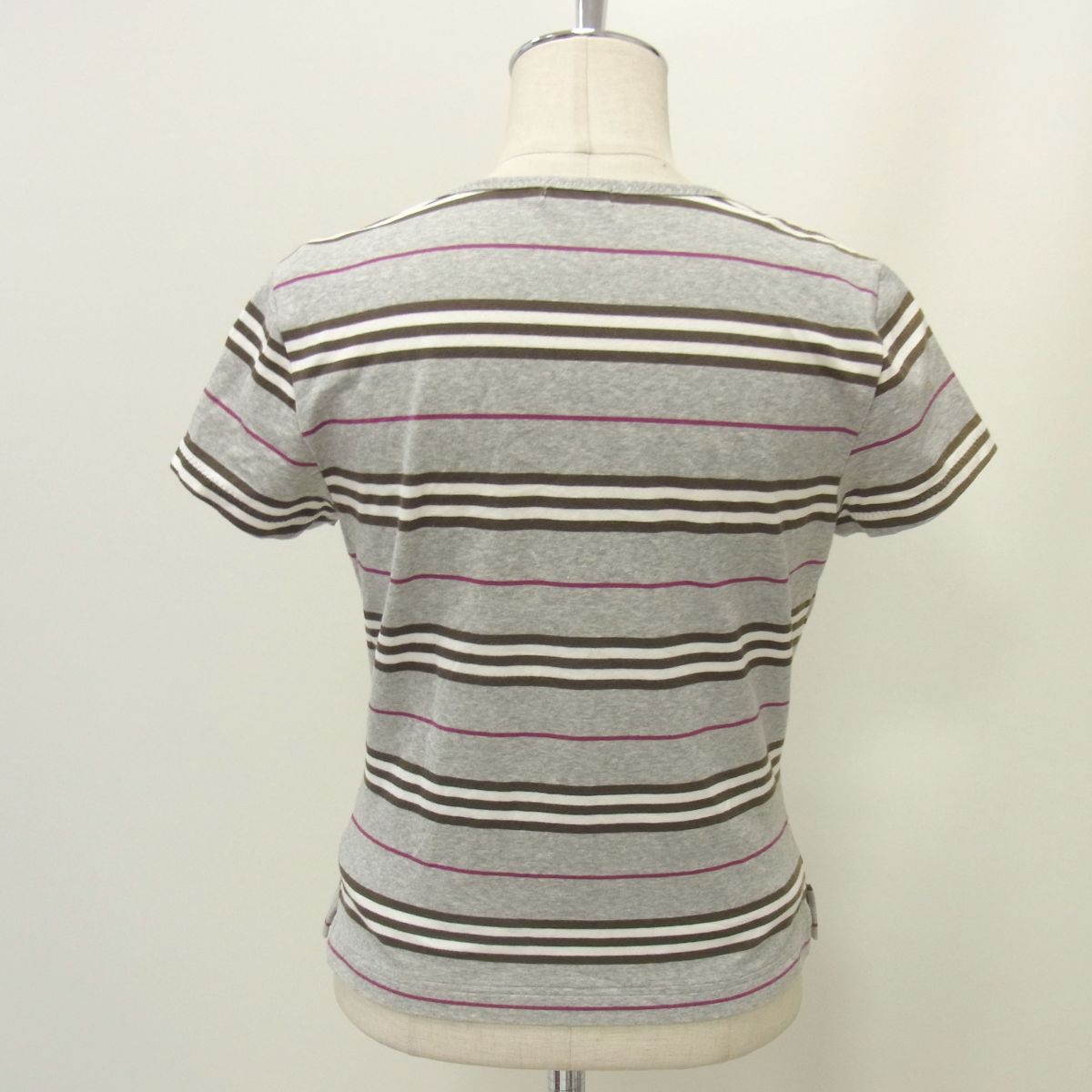 中古 美品 BURBERRY LONDON ボーダー カットソー 半袖Tシャツ レディース ストレッチ ホースロゴ刺繍 キーネッ blue-store-10021691 ユーズドセレクトショップ BLUE サンプル画像2