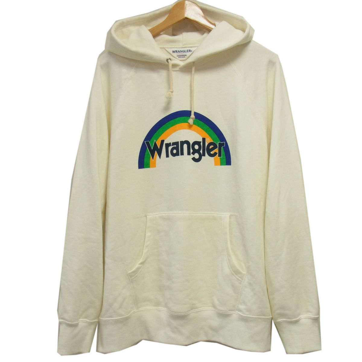 Rakuten - 【中古】☆Wrangler ラングラー レインボービッグロゴ プルオーバー ラグランスリーブ スウェットパーカー XL ビッグシルエット