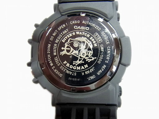 【中古】◇CASIO G-SHOCK FROGMAN GWF-1000-1JF フロッグマン 200m潜水用防水 メンズ 腕時計 動作確認済 ブラック