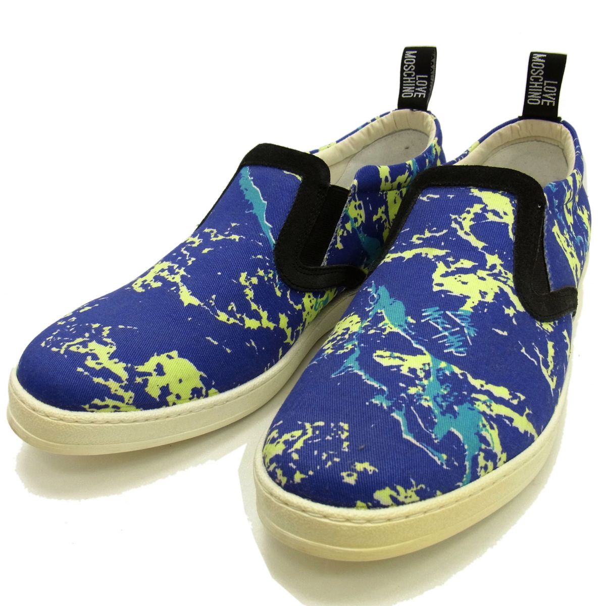 【未使用】☆LOVE MOSCHINO ラブモスキーノ スリッポン スニーカー ローカット メンズ 希少 30cm イタリア製