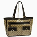【中古】美品◇GUCCI GGクリスタル トートバッグ 肩がけバッグ ダブルポケット グッチ レディース 230003 7065493 イタリア製