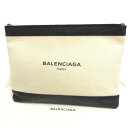 【中古】◆BALENCIAGA バレンシアガ クラッチバッグ イタリア製 レザー切替 メンズ レディース