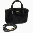 【中古】◇BARNEYS NEWYORK 2way ファー ショルダー バッグ ブラック バーニーズニューヨーク クロスボディバッグ レディース(4)