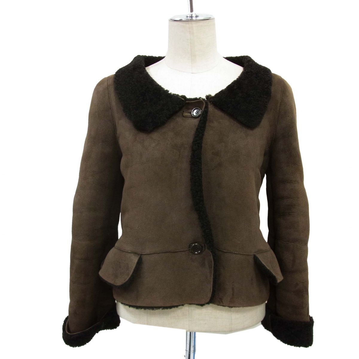 Rakuten - 【中古】◆MARNI マルニ ムートンジャケット ショート丈 イタリア製 羊革 レディース