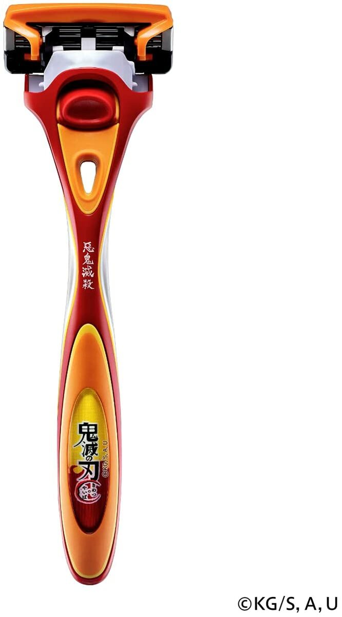【エントリーで4倍★24時間限定クーポン配布】Schick(シック) 鬼滅の刃 煉獄杏寿郎 モデル ハイドロ5 プレミアム ホルダー (刃付き + 替刃4コ) カミソリスタンド&缶ケース付