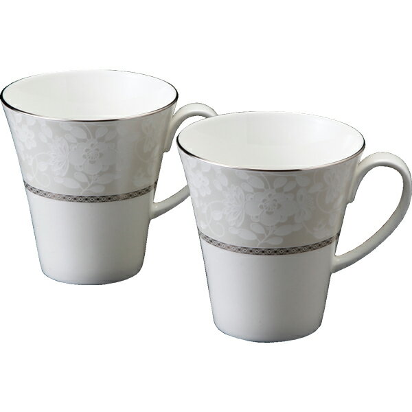 【ナルミ】　マグカップ ペア 340cc ミラノビアンカ