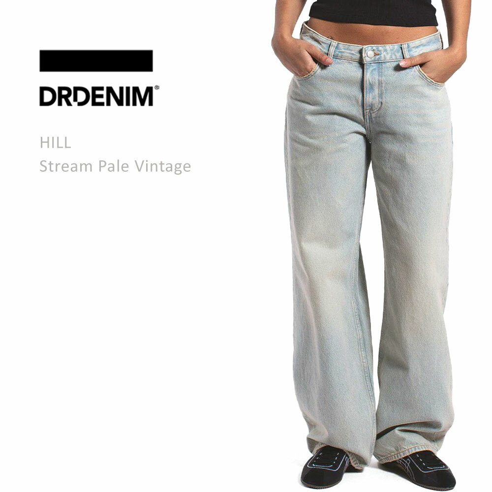 Rakuten - 【SALE】 DR DENIM ドクターデニム HILL Low Rise Relax Wide Straight Stream Pale Vintage ジーンズ レディース ワイド ワイドパンツ ローライズデニム レディース ローライズジーンズ dr denim