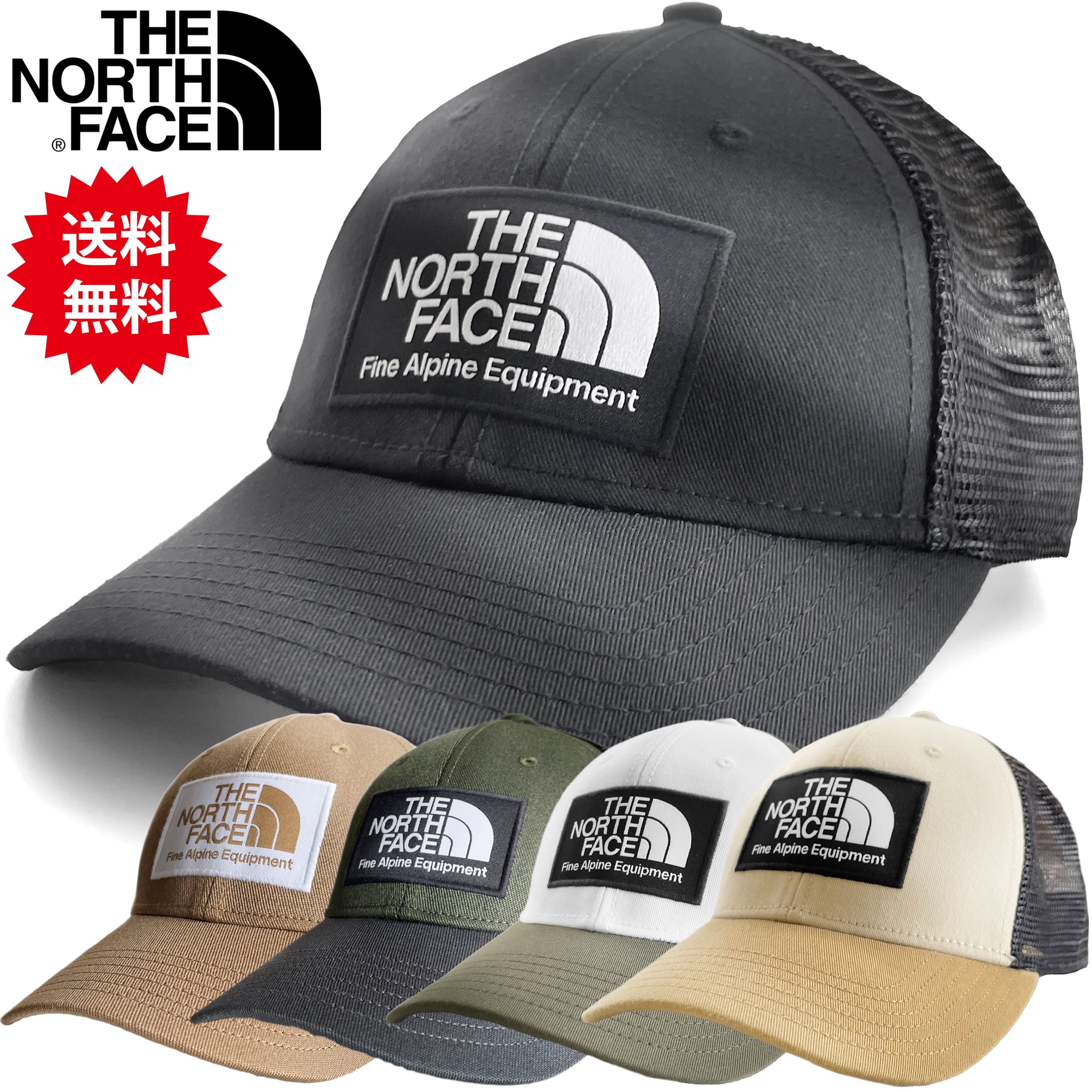  ノースフェイス 帽子 キャップ メンズ レディース TheNorthFace Mudder Trucker ノースフェイスキャップ メッシュキャップ ブランド メッシュ 黒 ブラック オリーブ カーキ ベージュ 迷彩 サイズ調整 スナップバック アウトドア シンプル 海外モデル