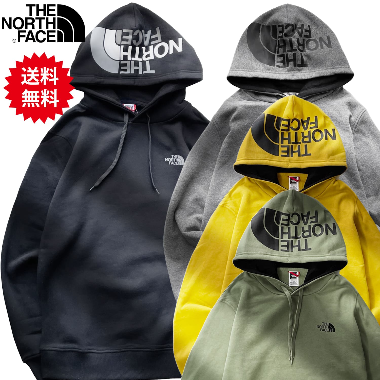 楽天Blue and Peaksノースフェイス パーカー フードロゴ メンズ THE NORTH FACE Seasonal Drew Peak Pullover フード ロゴ ノースフェイスパーカー レディース も着れる 黒 ブラック グレー オリーブ カーキー グリーン イエロー S M L XL LL 2L 3L おすすめ 海外モデル あす楽 送料無料