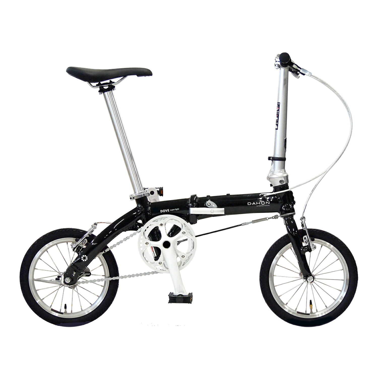 ブルーアースのDAHON INTERNATIONAL Dove super light ダブスーパーライト 折りたたみ自転車 14インチ アルミフレーム シングルスピード 軽量｜アングル3