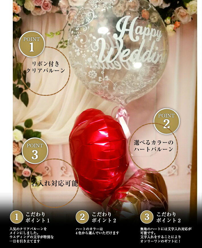 【マラソンセール50円OFFクーポン】 バルーン電報 結婚式 バルーン 祝電 結婚祝い ...