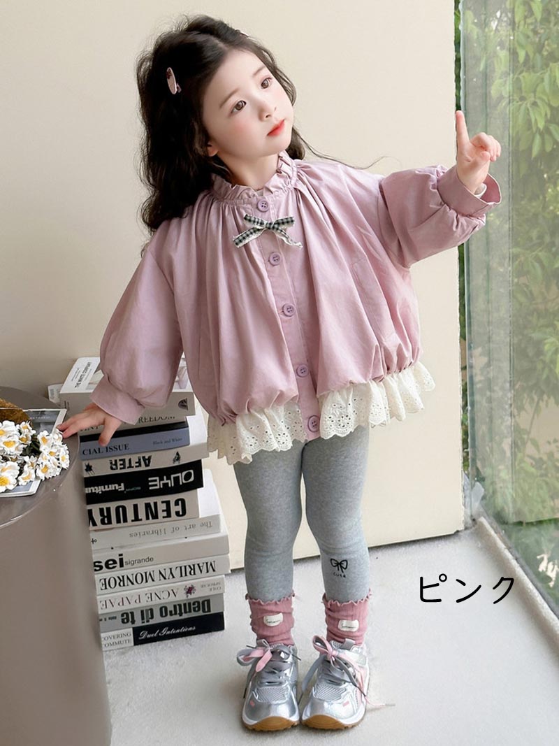 【P20限定】送料無料 子供服 ジャケット 女の子 長袖 キッズ ジュニア シンプル 無地 カジュアル キッズ アウター キレイめ かわいい ゆったり 普 - 2