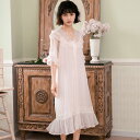 【Fashionsale半額OFF!】パジャマ ルームウェア レディース 春 夏 ワンピース 大人 可愛い 半袖 女性 レディース 部屋着 ナイトウエア レース...