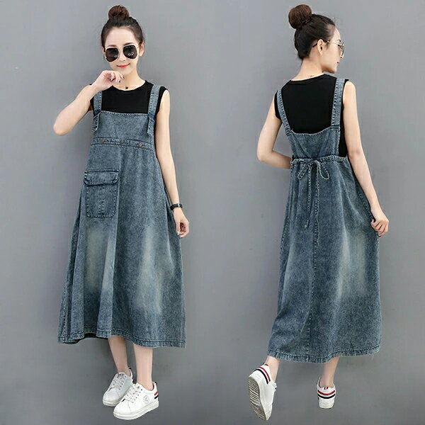 【Fashionsale半額OFF!】デニムサロペット サロペット デニムスカート レディース 体型カバースカート サロペット ミドル丈 デニムワンピース デニム オールインワン マキシ丈 デニムスカート デニムジャンパースカート 送料無料