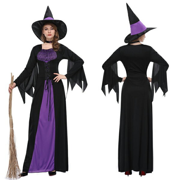 ハロウィン衣装 女王様 仮装 ウィッチ 魔女 巫女 悪魔 コスプレ衣装 ハロウィン 仮装 デビル 3点セット..