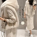 ファーベスト フード付き ベスト レディース 冬 フェイク ファー アウター 羽織もの コート ジャケット ショート フェイクファー ベスト ジレ 前開き フード トップス ノースリーブ 白 ホワイト(4)