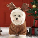 【P20倍!】ペット服 クリスマスコスチューム トナカイ コスプレ ペットウェア クリスマスウェア かわいい 犬服 猫服 フーディードッグウェア キャットウェア...