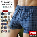 【限定P20倍!】【2枚セット】トランクス メンズ 下着 アンダーウェア パンツ 前開き 綿100% 大きいサイズ チェック 格子柄 ボーダー ストライプ プリ...