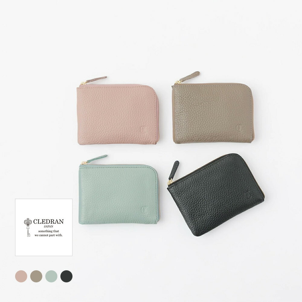 Rakuten - 【10%OFFクーポン配布中！】CLEDRAN クレドラン レザー L字ファスナー コンパクト ウォレット SOU SHORT SLIM WALLET 4色 CL3474