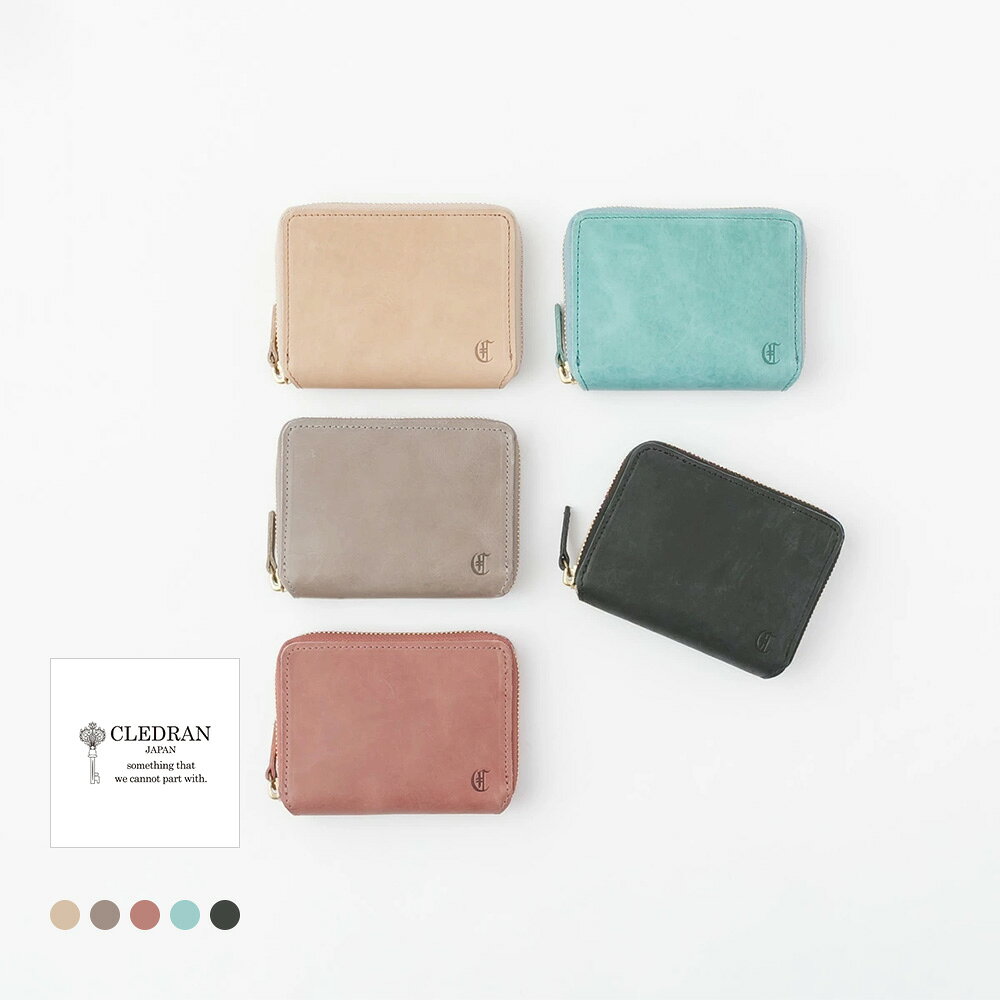 Rakuten - 【500円OFFクーポン配布中！】CLEDRAN クレドラン レザー 二つ折り ラウンドファスナー ウォレット EPON WALLET 5色 CL3888