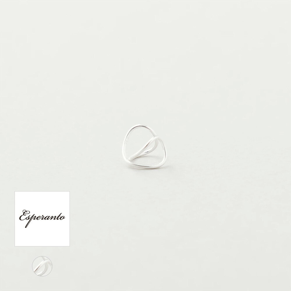 (10%OFFクーポン配布中)(メール便OK) esperanto エスペラント EAR CUFF Thin line cross イヤーカフ シルバー EM-764P/SV