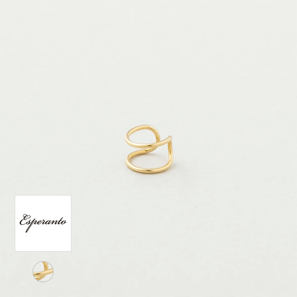 (10%OFFクーポン配布中)(メール便OK) esperanto エスペラント EAR CUFF Thin line イヤーカフ ゴールド メッキ EM-765P/K18GP