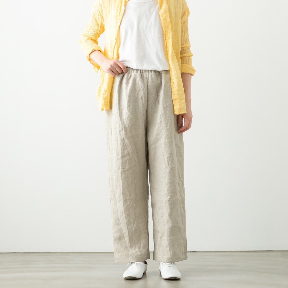 ([OK) SETTO UTILITY Zbg [eBeB LINEN WIDE PANTS l Ch pc 3F SOT0030U31