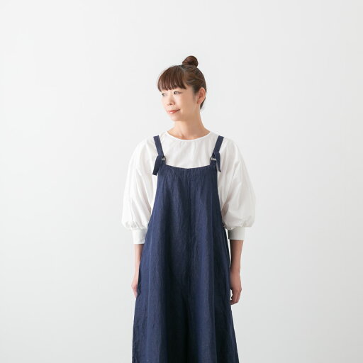 SARAHWEAR サラウェア コットンリネン デニム サロペット パンツ C16063 SARAHWEAR サラウェア コットンリネン デニム サロペット パンツ C16063