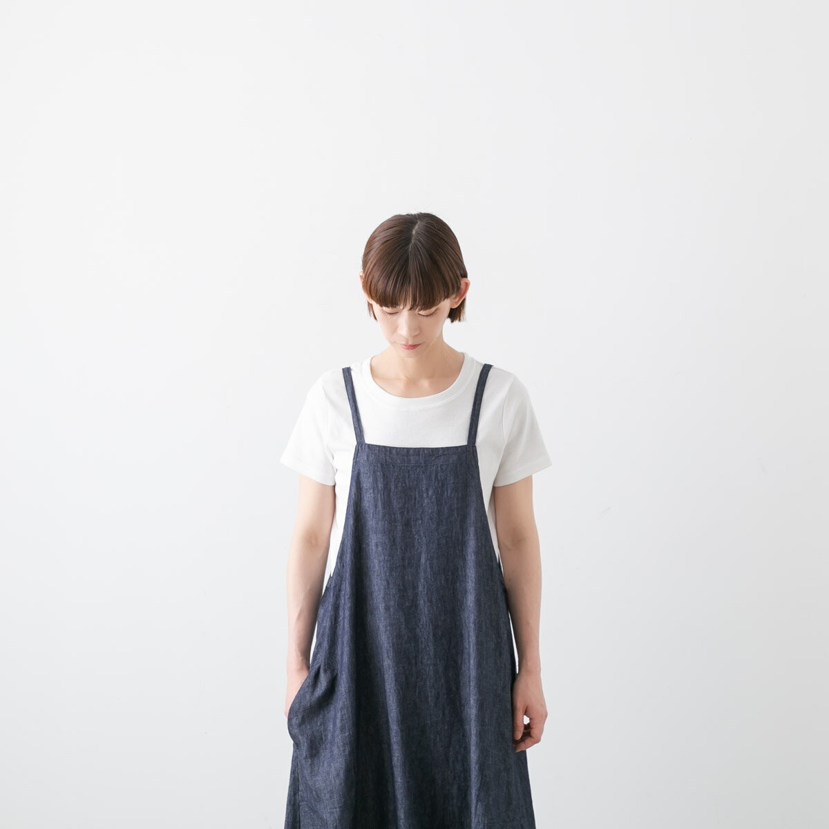 Rakuten - SARAHWEAR サラウェア L/C Denim Camisole Dress リネン コットン デニム キャミソール ドレス 2色 C4279