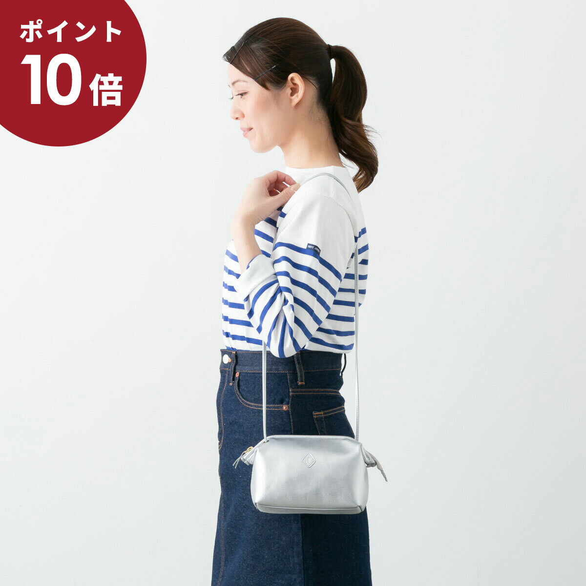 クレドラン ハンドバッグ (P10倍!!5/9 20:00~5/16 01:59)CLEDRAN クレドラン タンテ パースショルダー シルバー TANTE PURSE SHOULDER SILVER CL3542