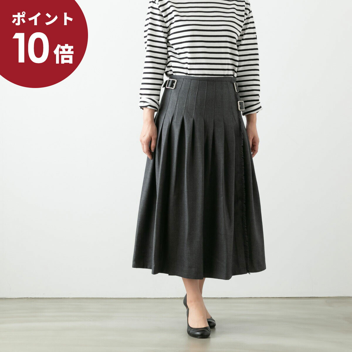 (P10倍!!5/9 20:00~5/16 01:59)O'NEIL OF DUBLIN オニール・オブ・ダブリン WRAP SKIRT ウール タック ラップスカート 無地 2色 NOD0853