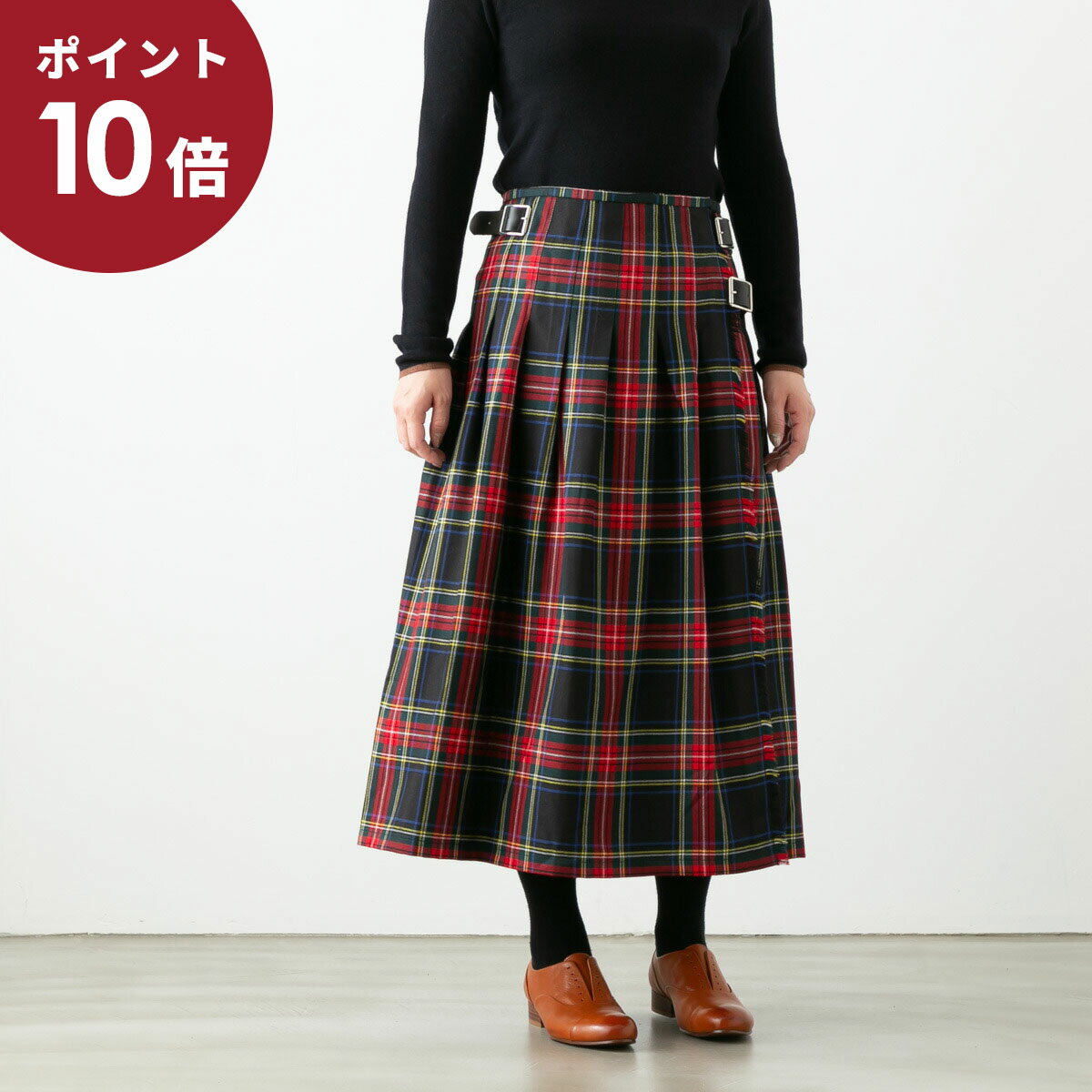 (P10倍!!5/9 20:00~5/16 01:59)O'NEIL OF DUBLIN オニール・オブ・ダブリン WRAP SKIRT ウール タック ラップスカート チェック 9色 NOD0853