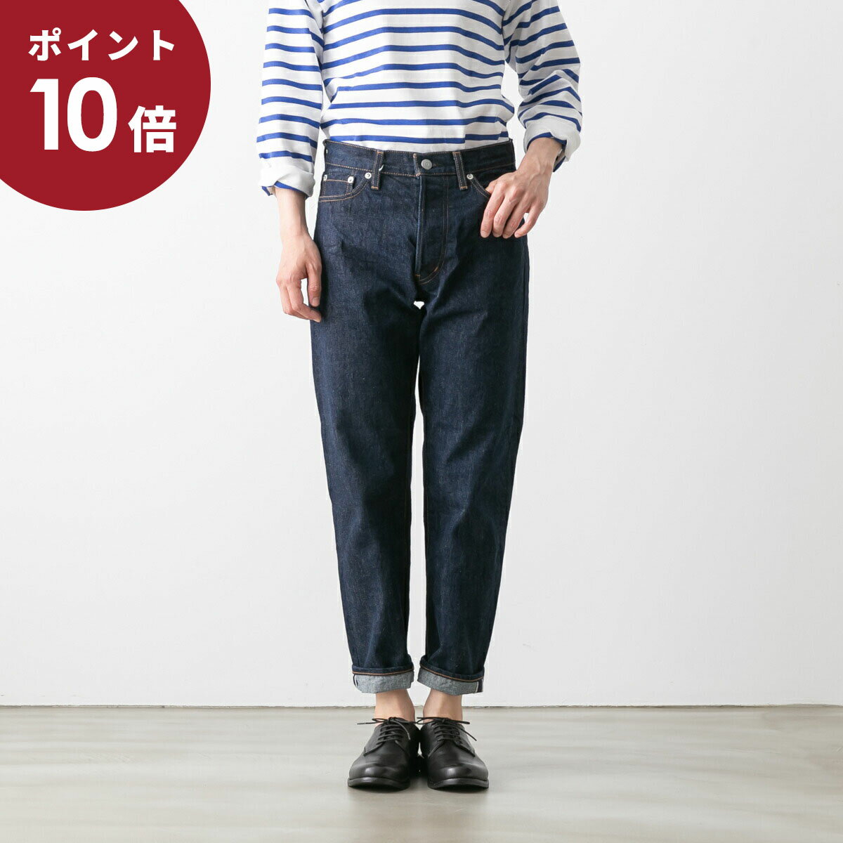 (P10倍!!5/9 20:00~5/16 01:59)Ordinary fits オーディナリーフィッツ 5P アンクル デニムパンツ ワンウォッシュ IND(インディゴ) OM-P020OW