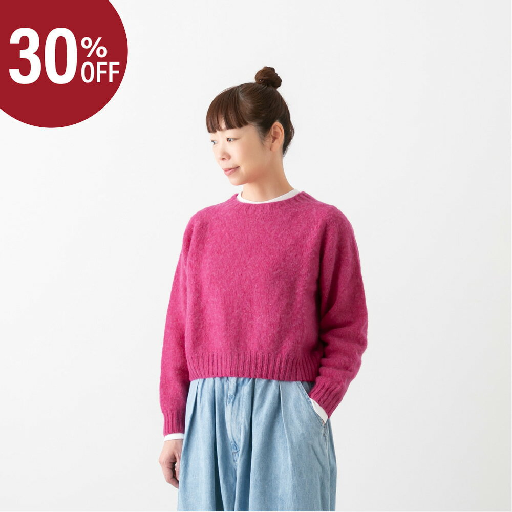 (10%OFFクーポン配布中)【30%OFF】Harley OF SCOTLAND ハーレーオブスコットランド ショート丈 ニット セーター 8色 L5222/7