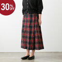【30%OFF】ina イナ チェック柄 ラップ風 紐付き スカート 4色 251110