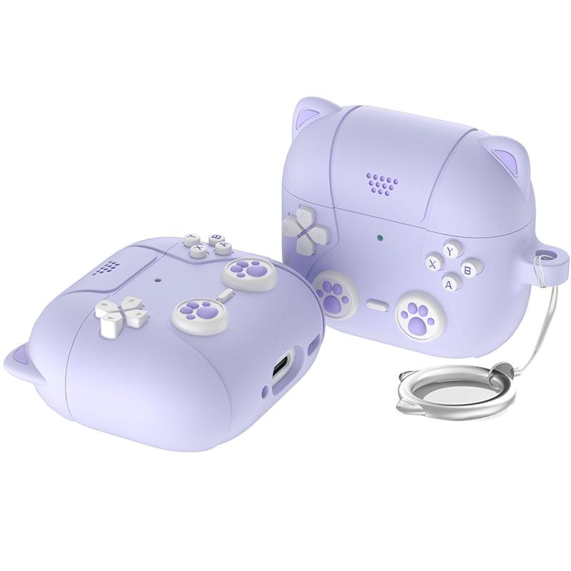 For AirPods 4 ケース カバー Mosasa AirPods 第4世代 シリコン保護ケース カラビナ付き 猫 かわいい おしゃれ 充電便利 全面保護 紛失防止 滑り止め 軽量 キズ防止 スリム 薄型 旅行 耐衝撃 防塵-パ