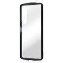 レイ・アウト Xperia 1 III ケース クリアケース 耐衝撃 エクスペリア1III docomo SO-51B au SOG03 Softbank A101SO SIMフリー XQ-BC42 Xperia1III ブラック 背面クリア ソフト ハ