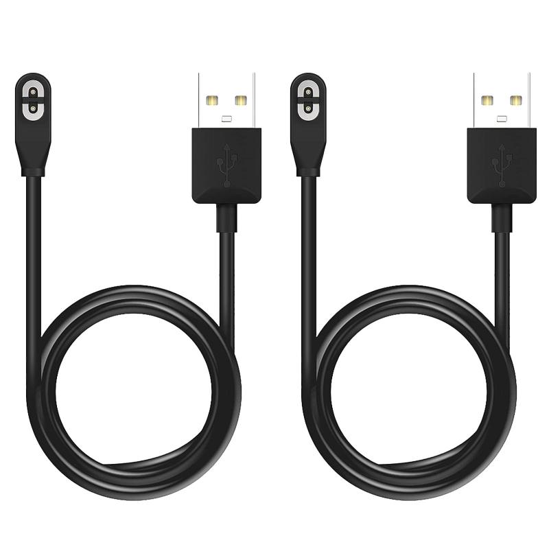 DFsucces Shokz用充電ケーブル 磁気充電器 USB充電ケーブル Aeropex AS800 OpenComm 互換 骨伝導イヤホン用アクセサリー 1m ブラック (2個入り)