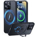 【2025最高傑作&定点360度回転】CASEKOO iPhone 16 Pro Max 用 ケース 米軍MIL規格 耐衝撃 MagSafe対応 高耐久性【横縦両立・角度自由調整】最大25W急速充電対応 指紋防止/マット仕上げ/黄変防止/半透