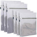 J.K.T 洗濯ネット ランドリーネット 角型 6枚セット 中(40×50cm 3枚) 小(30×40cm 3枚) ハニカム構造メッシュ 洗濯機 洗濯用 ネット 絡み/傷つき/型崩れ防ぐ 丈夫 家用 旅行