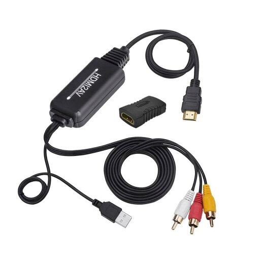 J-Wonlyus HDMI to RCA変換ケーブル HDMI to AVコンバータデジタル 3RCA/AV 変換ケーブル TV/HDTV/Xbox/PC/DVD/Blu-ray Player/PAL/NTSCテレビ コンポジットケーブル J-Wonlyus HDMI to RCA変換ケーブル HDMI to AVコンバータデジタル 3RCA/AV 変換ケーブル TV/HDTV/Xbox/PC/DVD/Blu-ray Player/PAL/NTSCテレビ コンポジットケーブル
