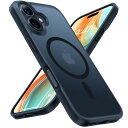 【米軍進化・Magsafe対応】TORRAS iPhone 16 Plus 用 ケース カメラコントロール対応 半透明 マグネット搭載 耐衝撃 マット感 黄ばみなし ストラップホール付き ワイアレス充電対応 6.7インチ ブラ