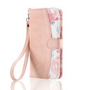 らくらくホン f52b 手帳型スマホケース チューリップの可愛いお花柄 軽量 薄型 ストラップ付き ACkaban らくらくスマートフォン F-52B 手帳型カバー カード入れ 横向きスタンド 素敵なお花デザ