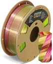OVERTURE Silk PLA 1.75mm 詰まり防止光沢 3Dプリンターフィラメント、1kg スプール (2.2ポンド)、寸法精度 +/- 0.02 mm、ほとんどの FDM プリンターに適合(SILK グリーン・マゼン)