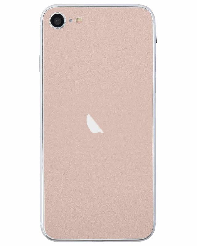 CASETYBOX スキンシール iPhone SE3 SE2 第3/2世代 背面 互換 くすみ 無地 シンプル 側面なし ASH ROSE..