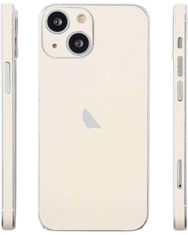 CASETYBOX スキンシール iPhone 13 mini 互換 くすみ 無地 シンプル 側面あり MILK TEA （3）