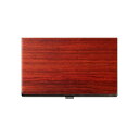 +LUMBER by Hacoa CARD CASE 重厚感のあるステンレス素材と銘木をあわせた木製名刺入れ・カードケース (Karin)