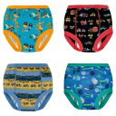 MooMoo Baby コットン トレーニングパンツ 強い吸水性 通気性 6層構造 天然綿100% 男の子 女の子用 幼児のトイレトレーニングパンツ 下着 ベビー 赤ちゃん 出産祝い 110 車4枚入(4)