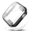 【Daturus】 Apple Watch 用 ケース Series 6/Series 5/Series 4/SE 40mm アップルウォッチ保護カバー ガラスフィルム 一体型 PC素材 全面保護 超薄型 装着簡単 耐衝撃 高透過率 指紋防止 傷防止(黒